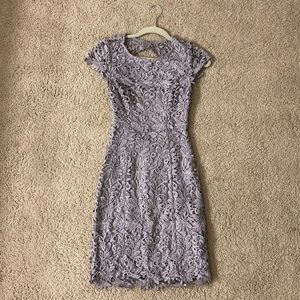 Lace open back LULUs dress